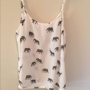 PacSun white elephant print camisole top
